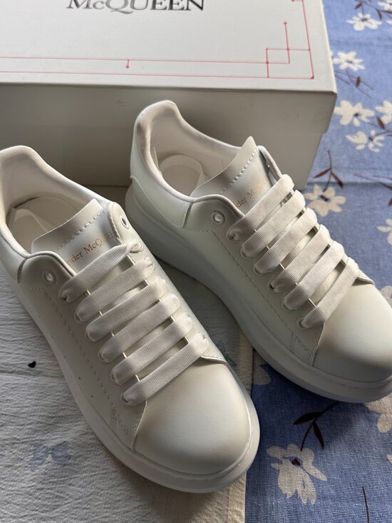 Alexander Mcqueen All-White Platform Sneakers main image 9